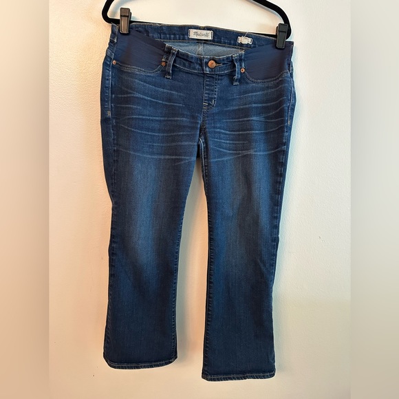 Madewell kick out crop underbelly maternity jeans GUC size 32 - Picture 1 of 7